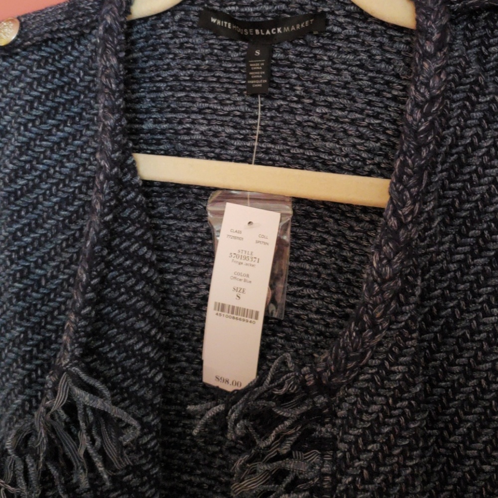 NWT White House Black Market tweedy jacket. - Picture 2 of 5